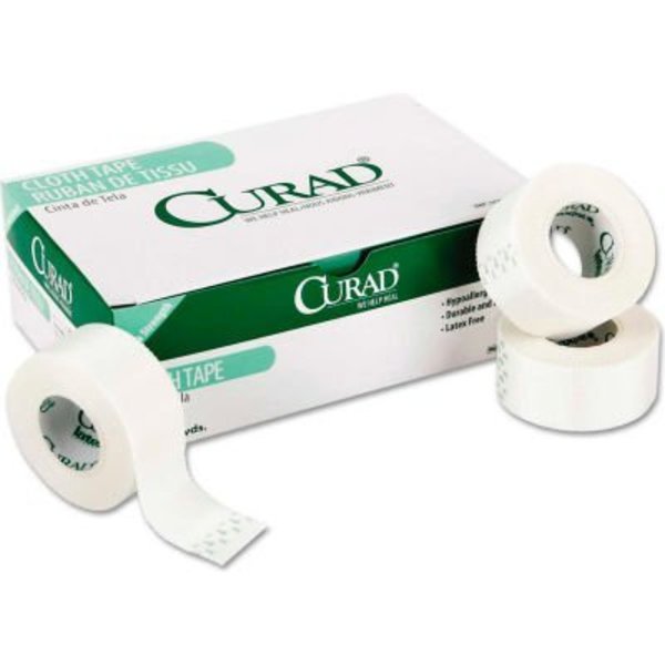 Medline Industries, Inc Curad® First Aid Cloth Silk Tape, 1" x 10 yds, White, 12/Pack MIINON270101